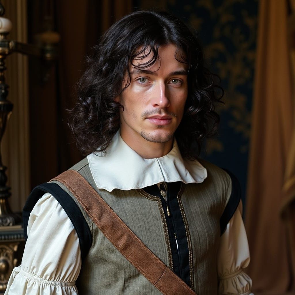 Handsome Gentleman in 17th Century Attire