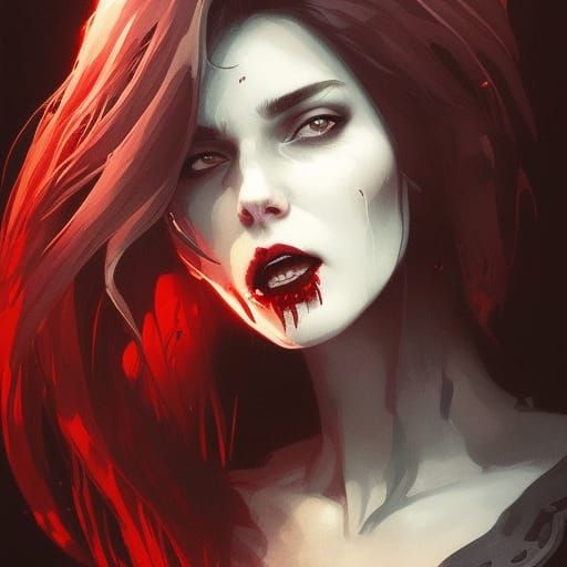 Vampire drinking blood- they are no vegan options to go vampire
