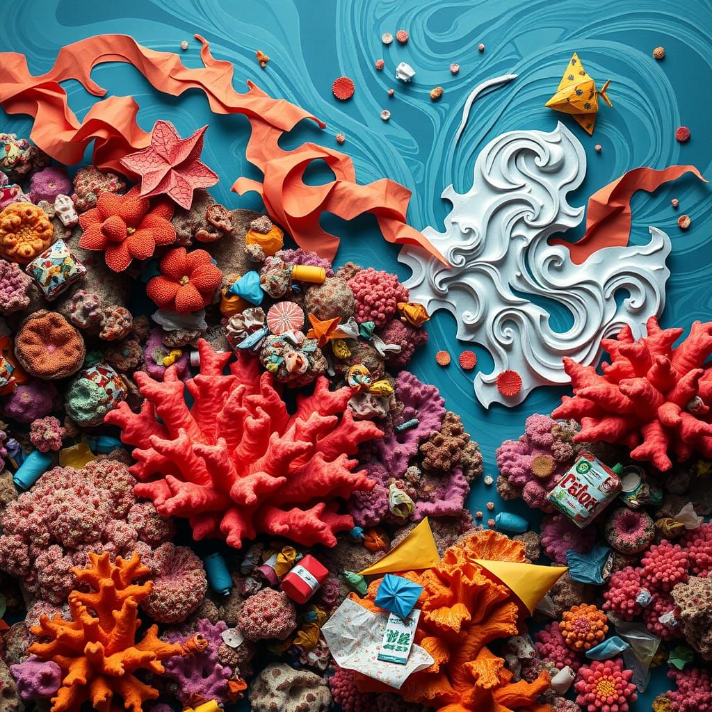 Bleeding Coral Reef in Vibrant Colors