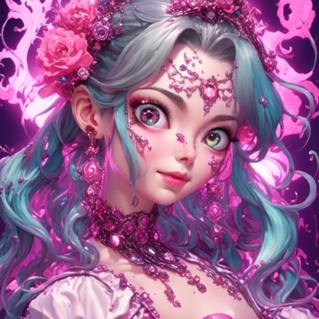 Satisfied Gaze: An AI Portrait of Teasing