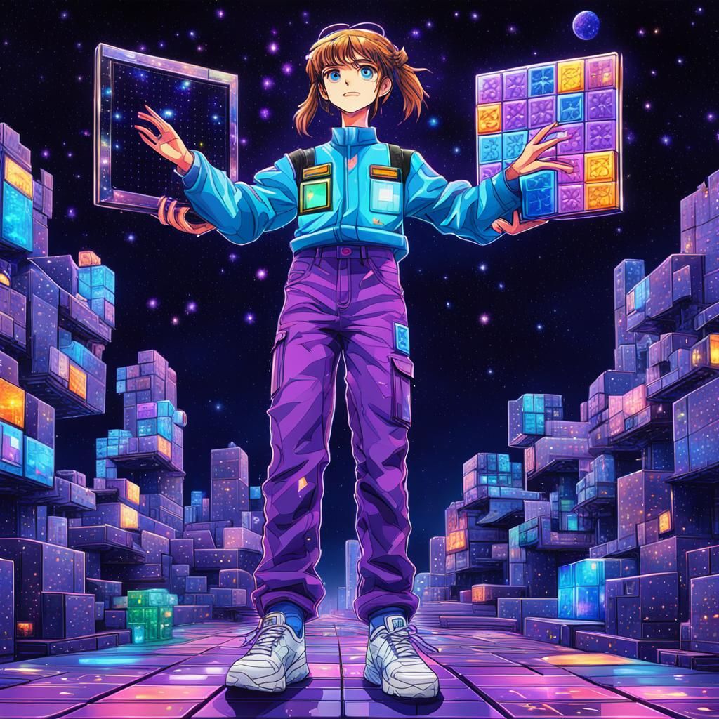 Cosmic Tetris Overlords Astral Illustration