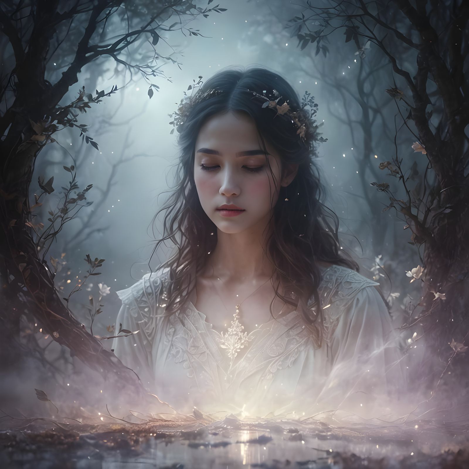 Ethereal Dreamscapes in Mixed Media Art