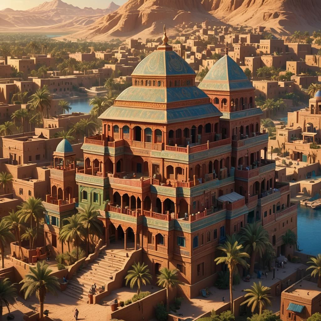 A Nubian house in Egypt , showcasing Nubian artistry, along ...