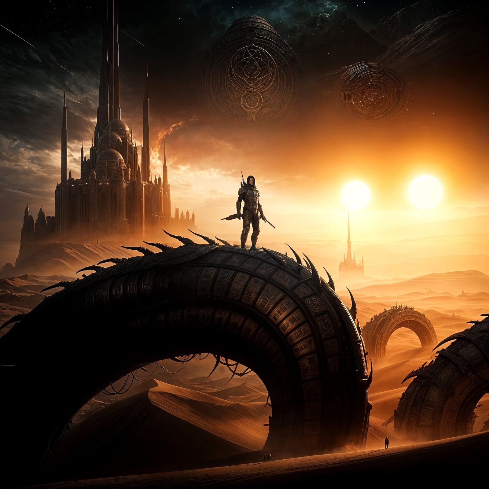 Dune Movie Poster: Epic Sci-Fi Dark Fantasy