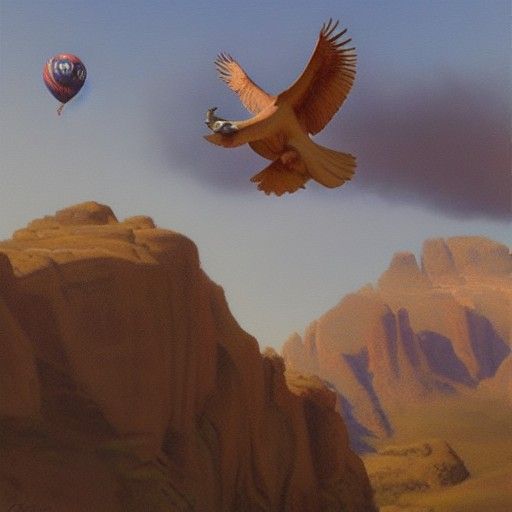 Phallic Object in Flight: An Oil Painting