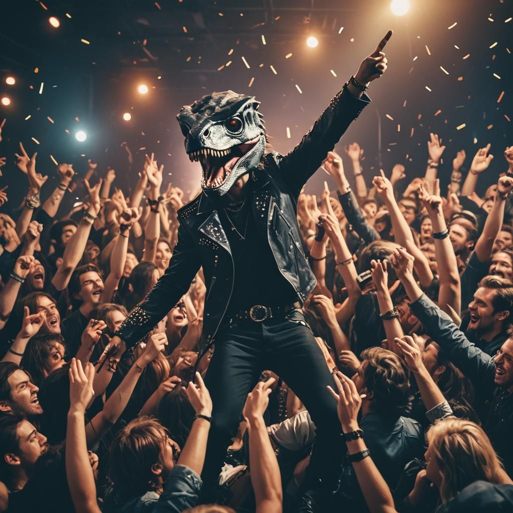 Cinematic Rockstar Party: Dramatic Film Still