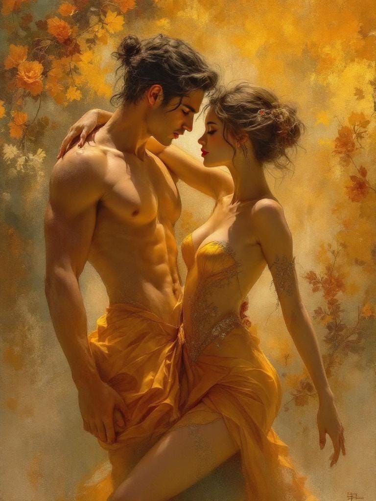 Classic Female Figure Dancing in Atmospheric Tonalist Style