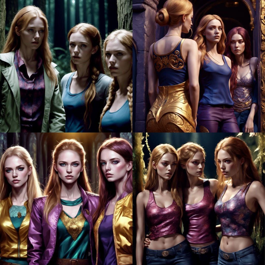 Glamorous Fantasy Women in Detailed Matte Painting