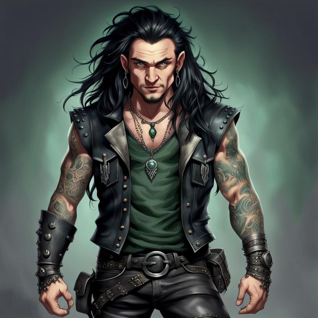 Dark Artificer Punk Dwarf in Hyperrealistic 3D