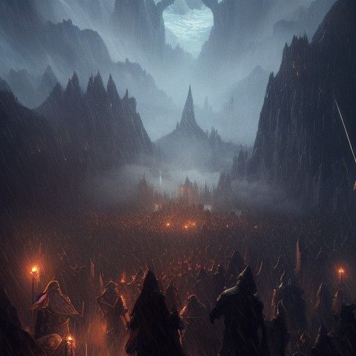Middle-Earth Dark Fantasy Concept Art in 8k