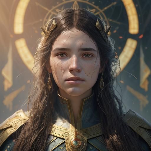 Dramatic Portrait with Dynamic Lighting and Hallowed Theme