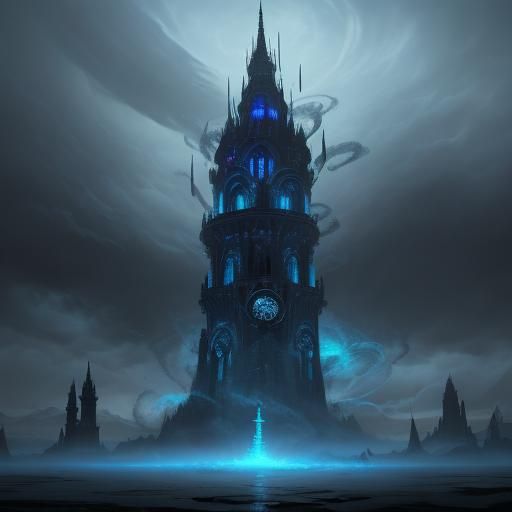 Mystical Tower Guardian in High Fantasy Concept Art