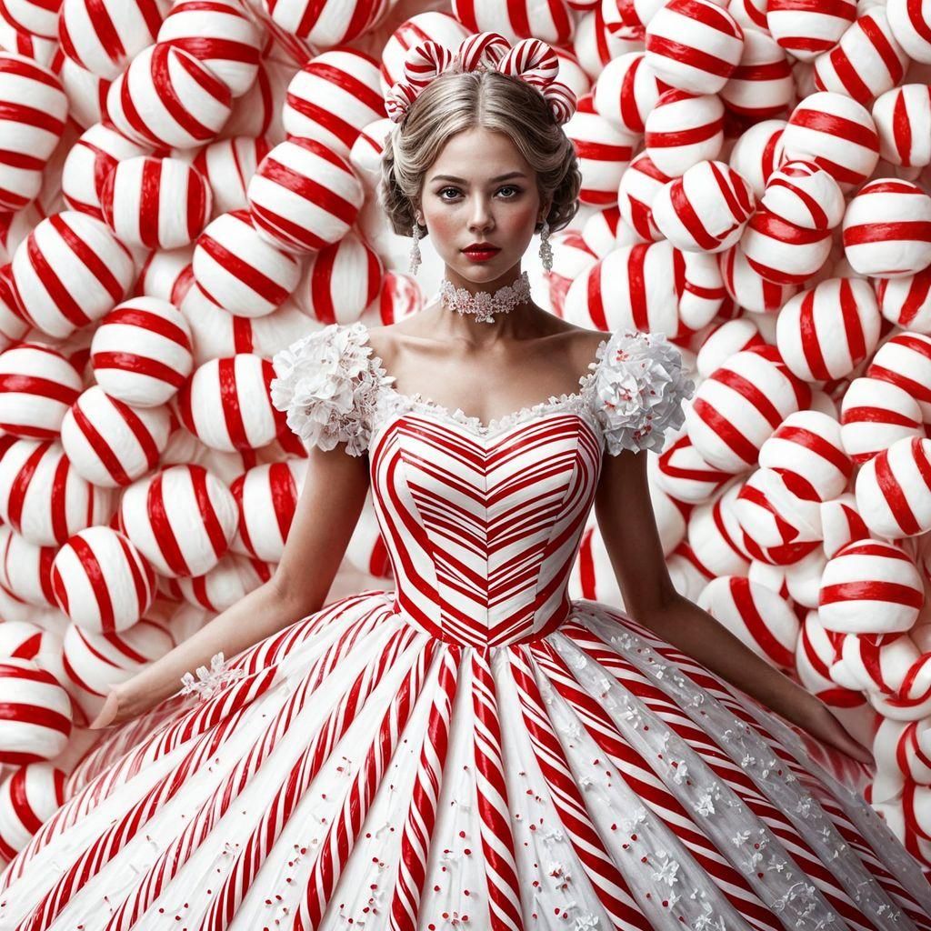 Peppermint Queen in a Candy Dress
