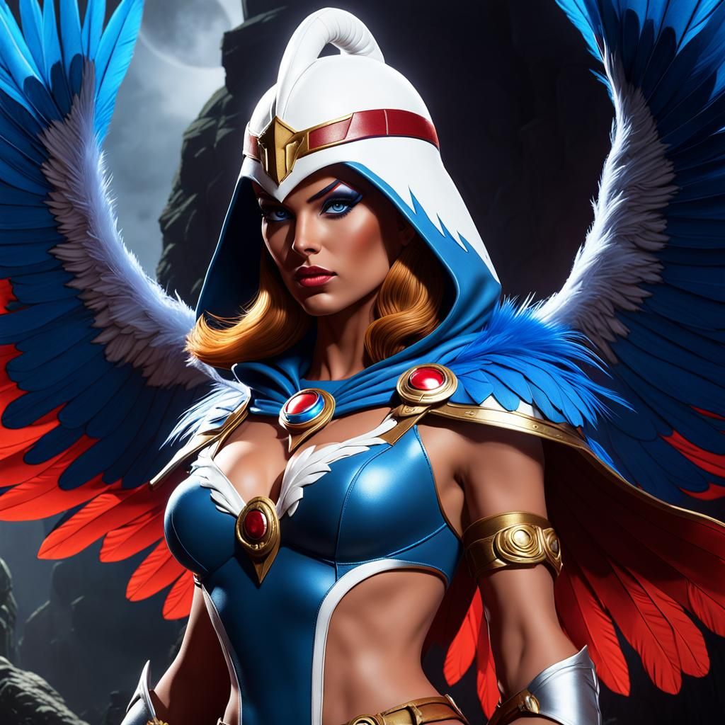 Sorceress of Grayskull with Hawk Beak, Digital Art