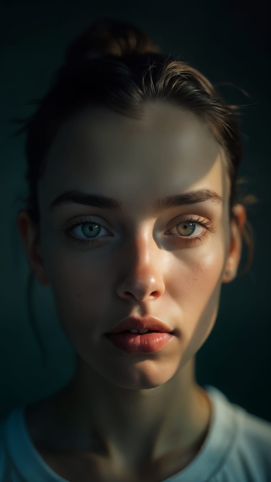 Minimalist Portrait with Cinematic Lighting