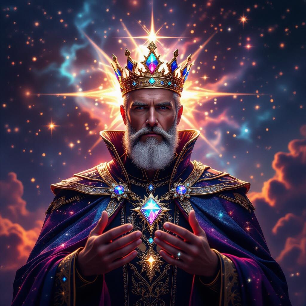 Celestial King of Diamonds Emperor Cosmic Art