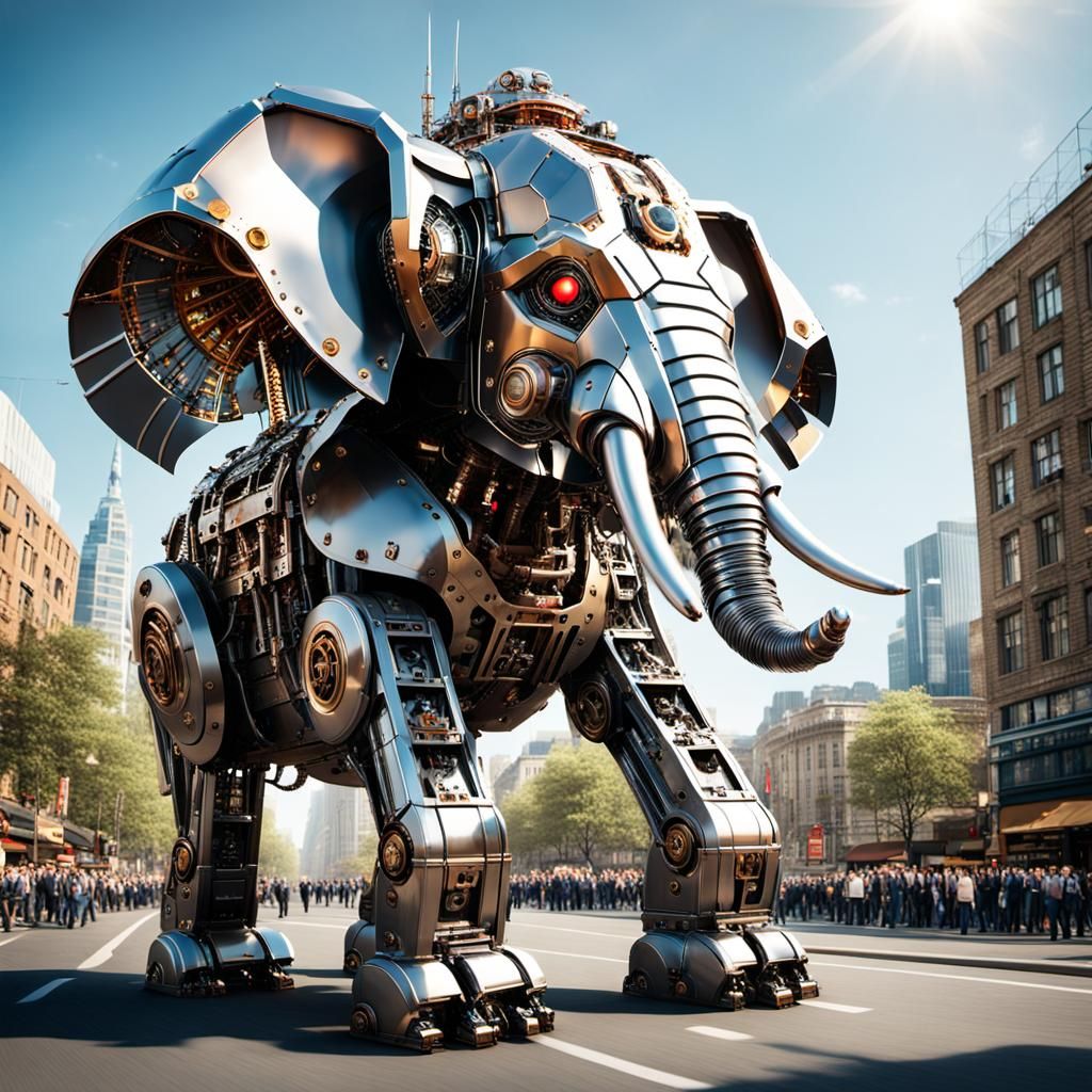 A huge robot elephant!