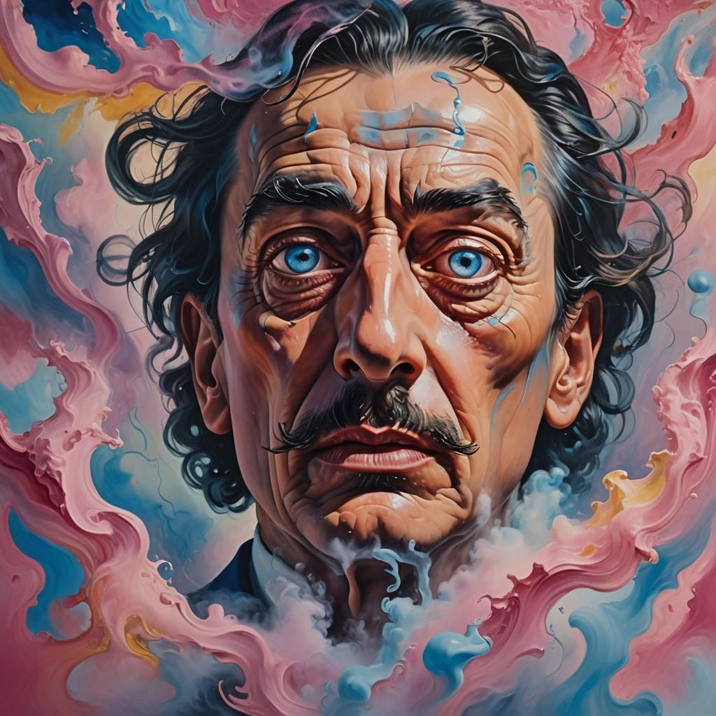 Surrealist Portrait with Bewildered Expression in Fauvist Hu...