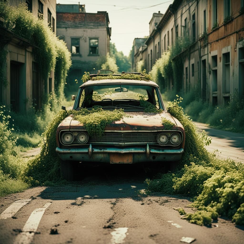 Abandoned Post-War Road Reclaimed by Nature