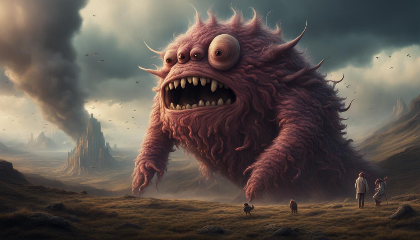 Intricate Fart Monster Digital Matte Painting