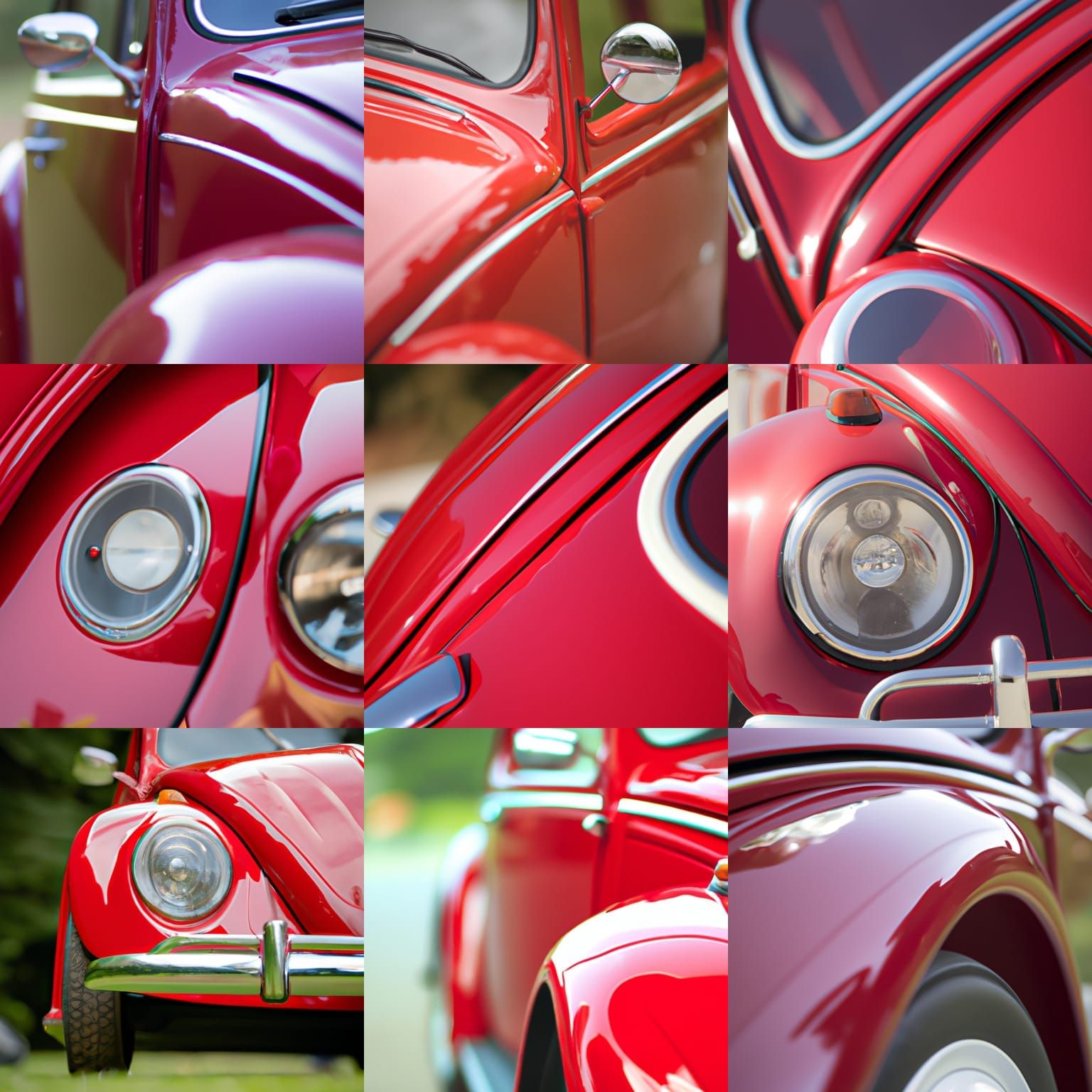 Classic Red 1960's Volkswagen Beetle