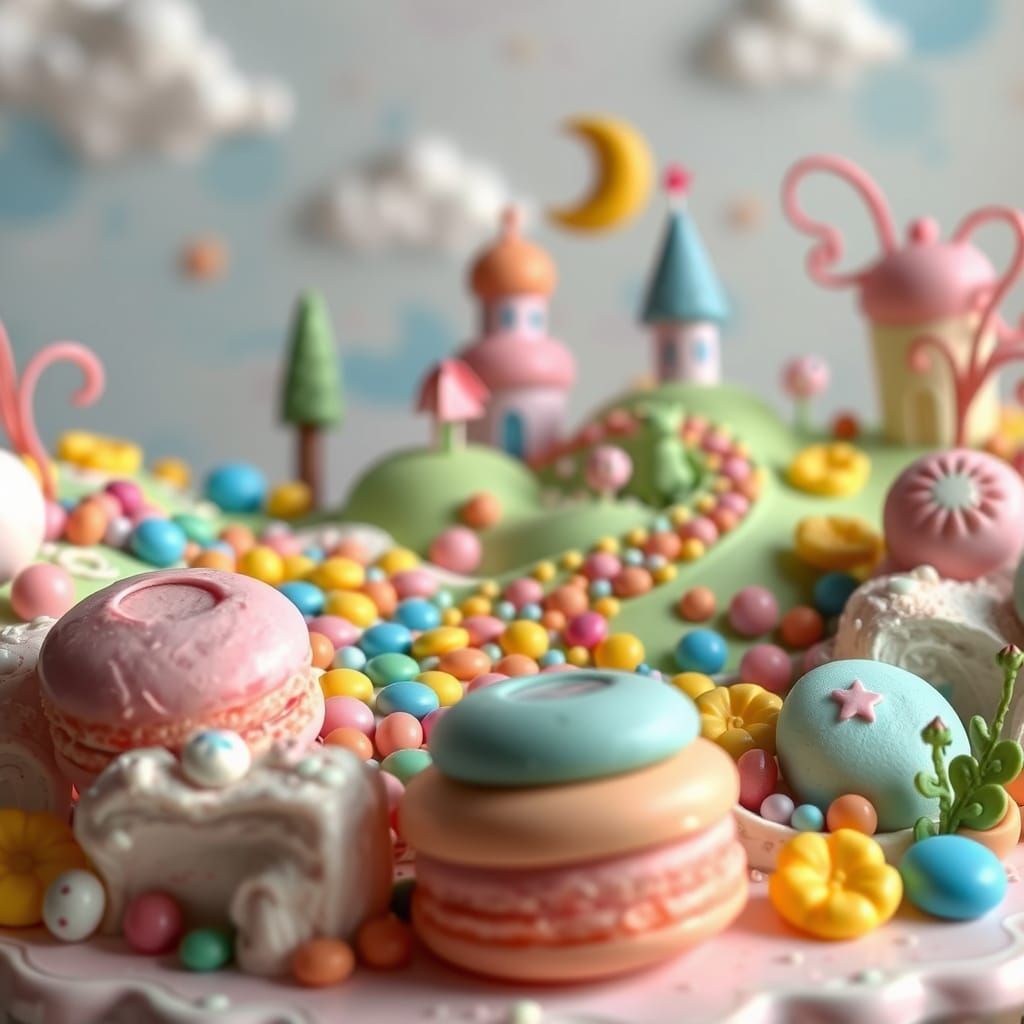 Surreal Candy Landscapes With Pastel Hues