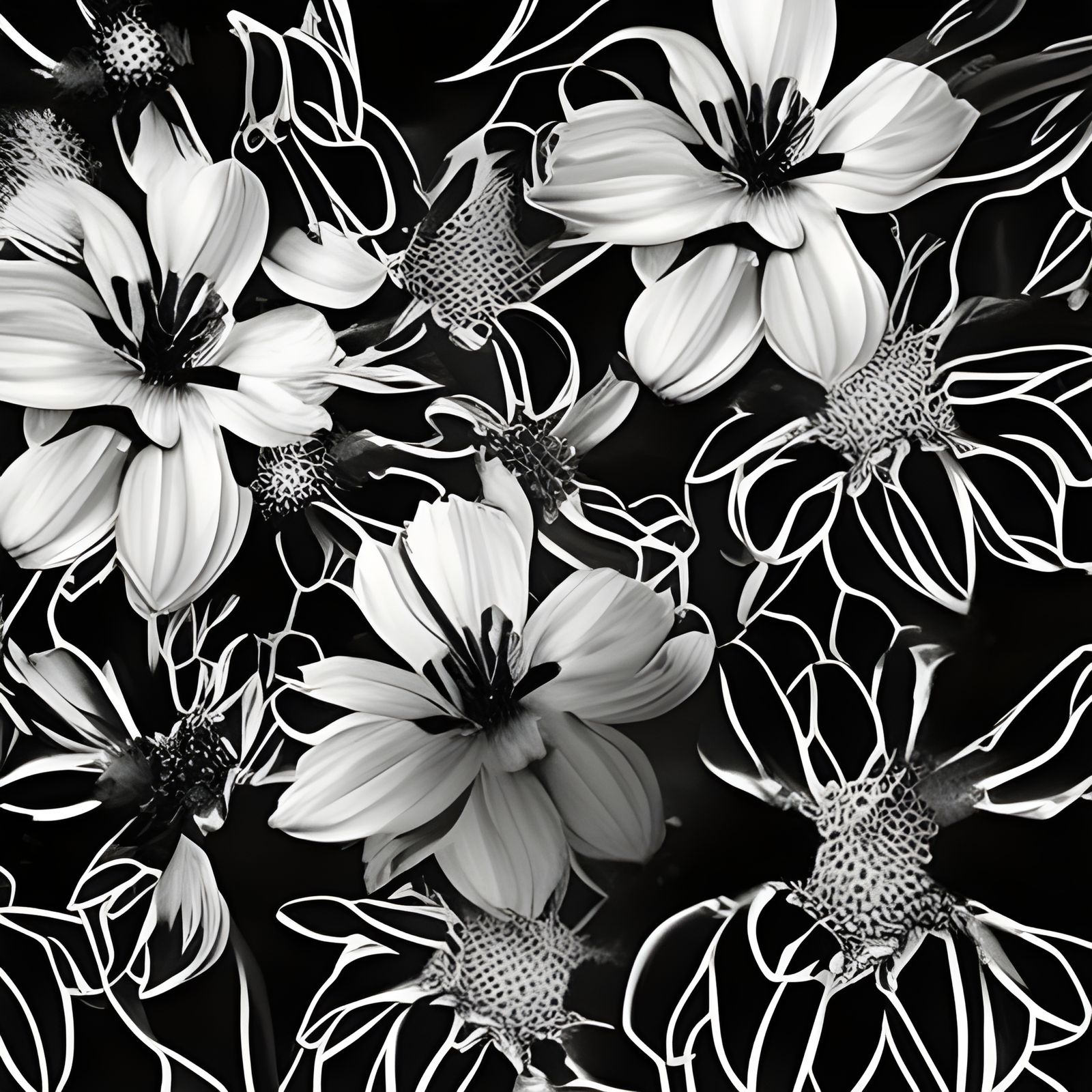 Black Dahlia Woman: Digital Matte Painting