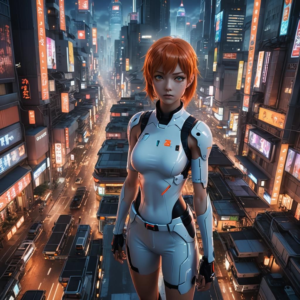Leeloo in Neon City: Anime Key Visual