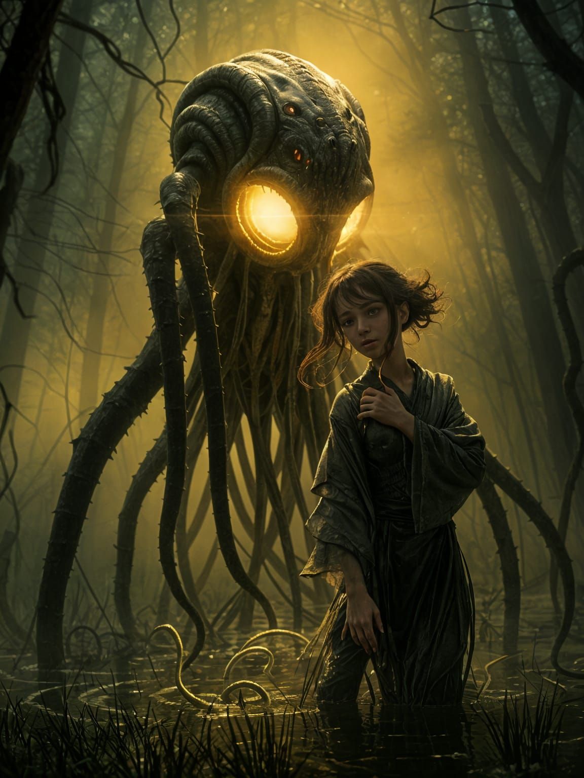 Dark Fantasy: Anime Confronts Nightmare in Misty Swamp