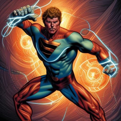 Omni-Man Comic Book Art in Smooth Style