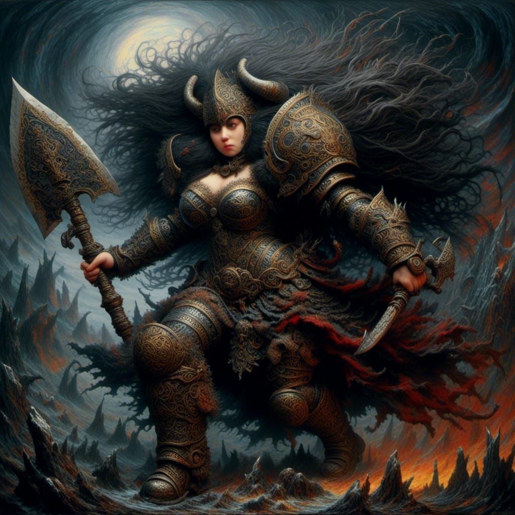 Sinister Woman in Hyperrealistic Comic Book Style