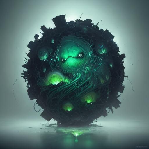 Hope and Despair: Surreal Luminous Creature