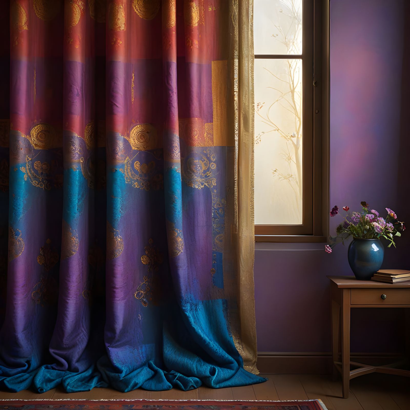 Luxurious Linen Curtains in Rich Hues