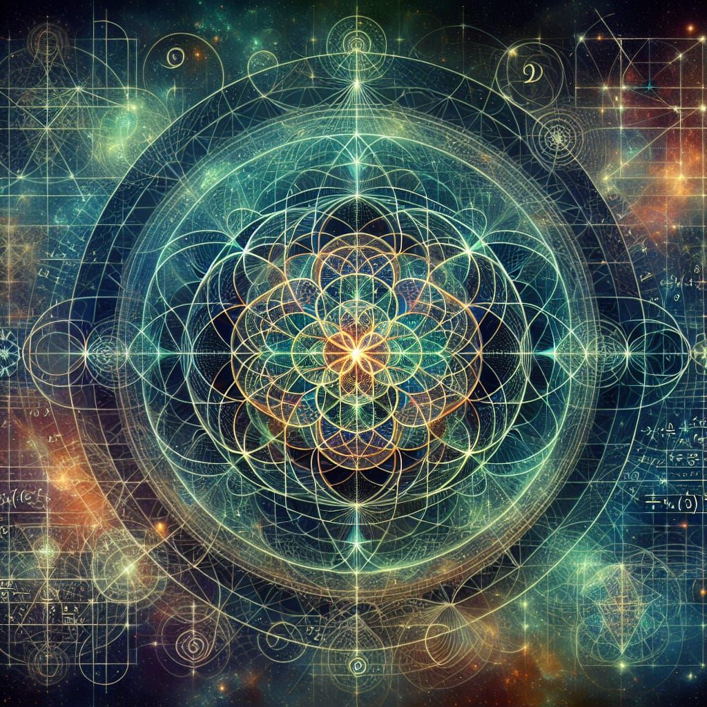 Ethereal Sacred Geometry with Cosmic Hues