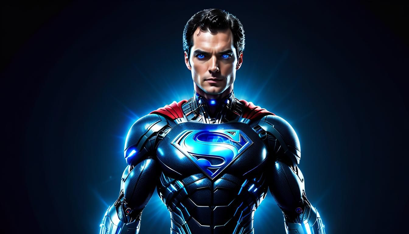 Futuristic Cyborg Superman: Sci-Fi Digital Art
