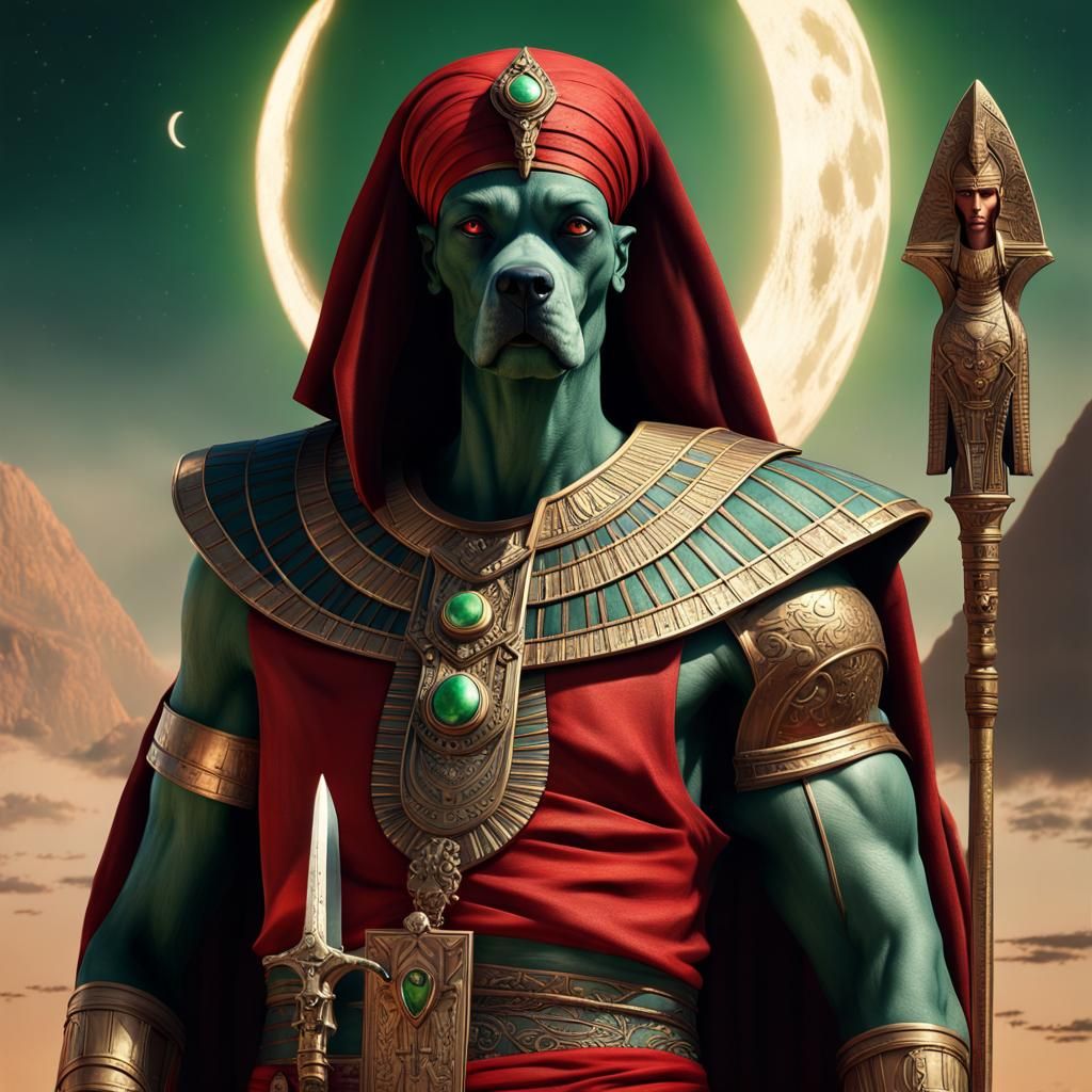 Thoth: Evil Egyptian Moon God in Diamond Armor