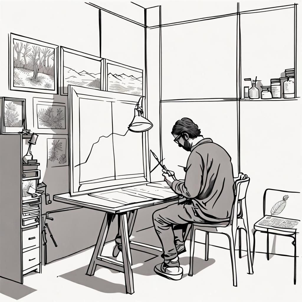 Artist at Work: A Line Art Creation