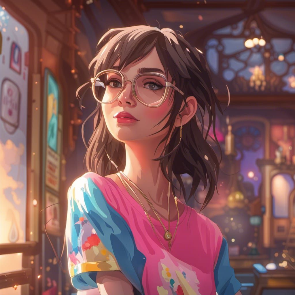 Beautiful Transgender Gamer Girl with Bright Smile