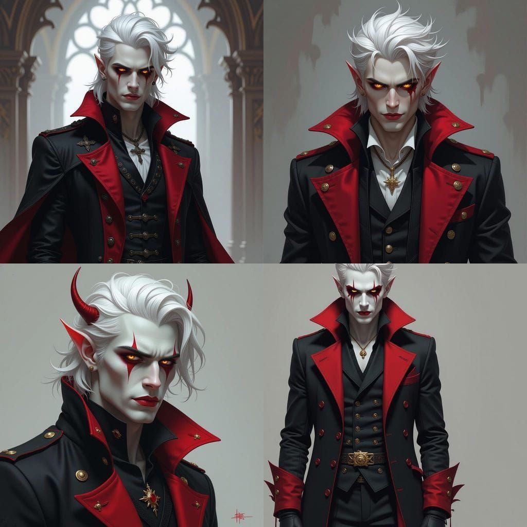 Vampire Demon Hybrid in Dark Fantasy Style