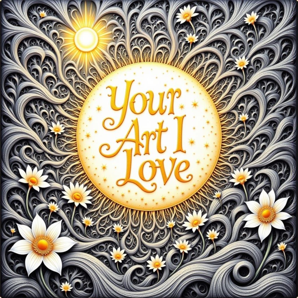 Sunny Escher Sketch of Moonflower Blooming