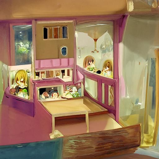 Dollhouse Family Life in Anime Style