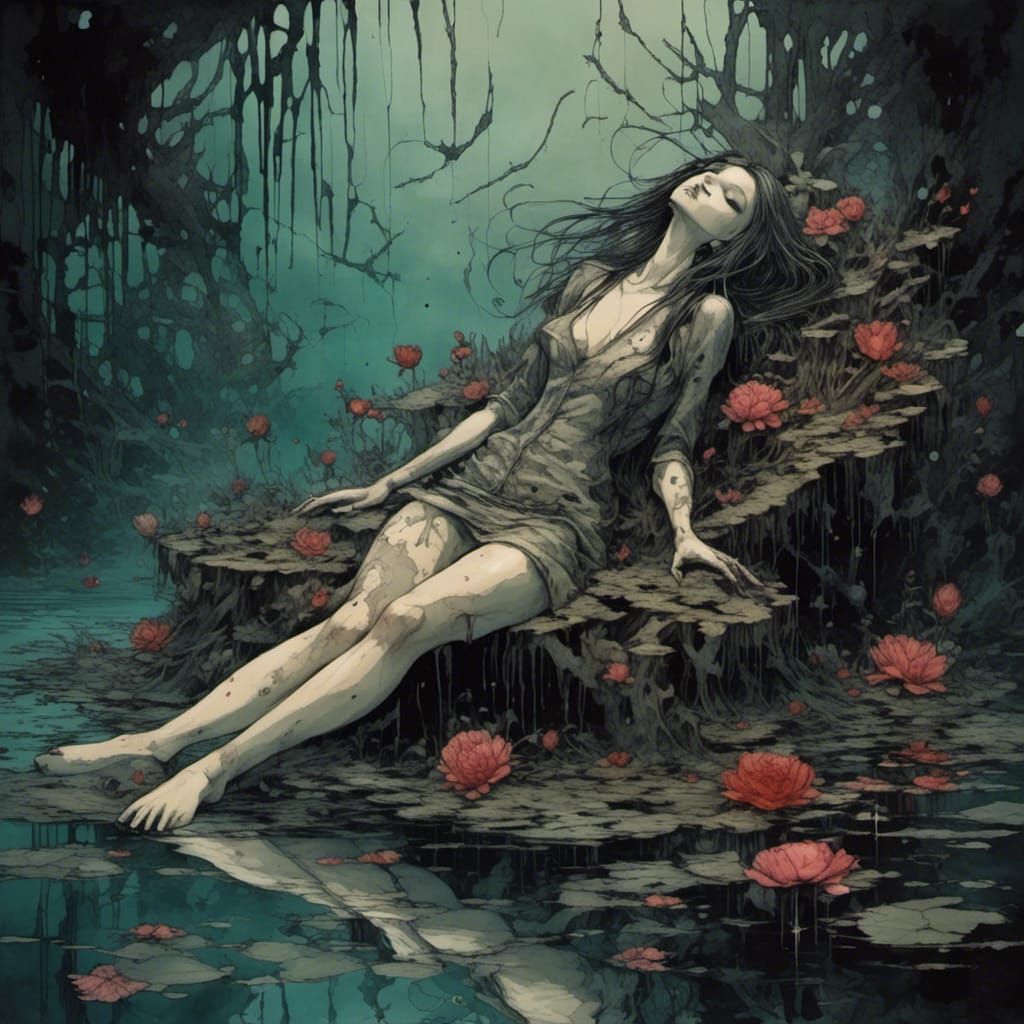 I'll lay me down tonight. Much further down. Swim in the cal...