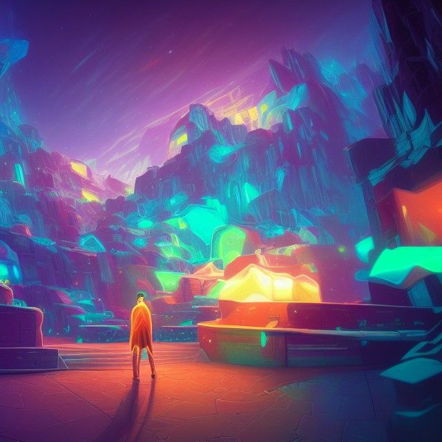 Futuristic Lights in Unreal Engine 5 Render