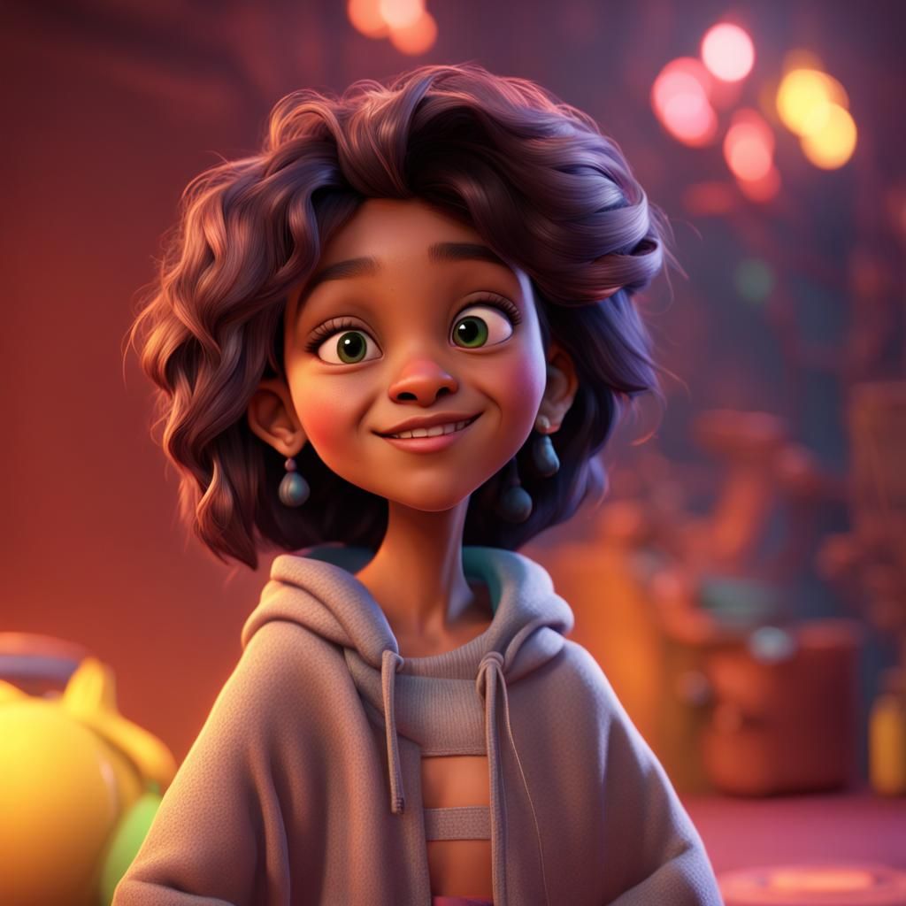 Rihanna as Pixar-Style 3D Digital Art