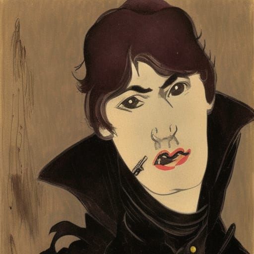 Vampire Lord Portrait in Realistic Style