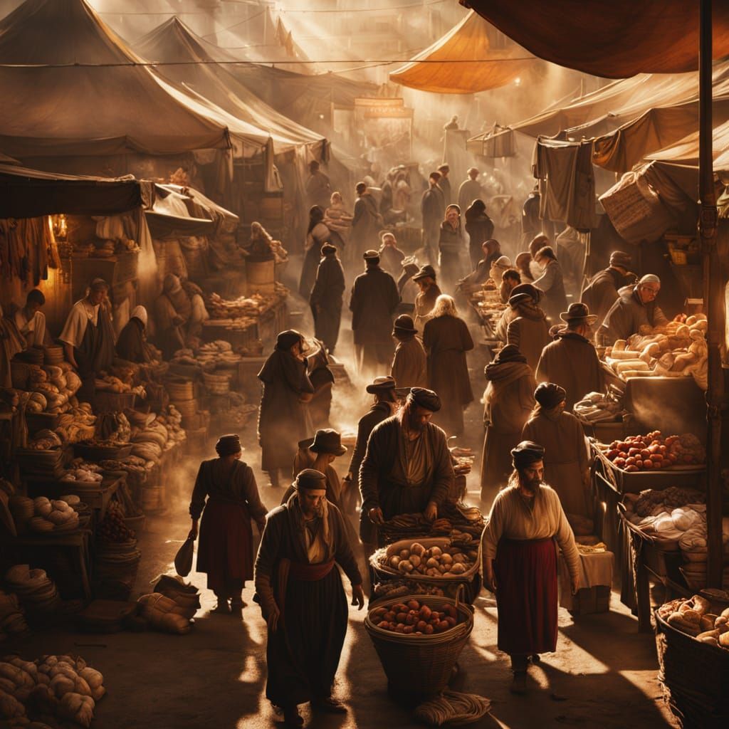 Twilight Marketplace in Gritty Realism