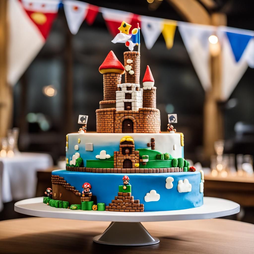 Super Mario Wedding Cake