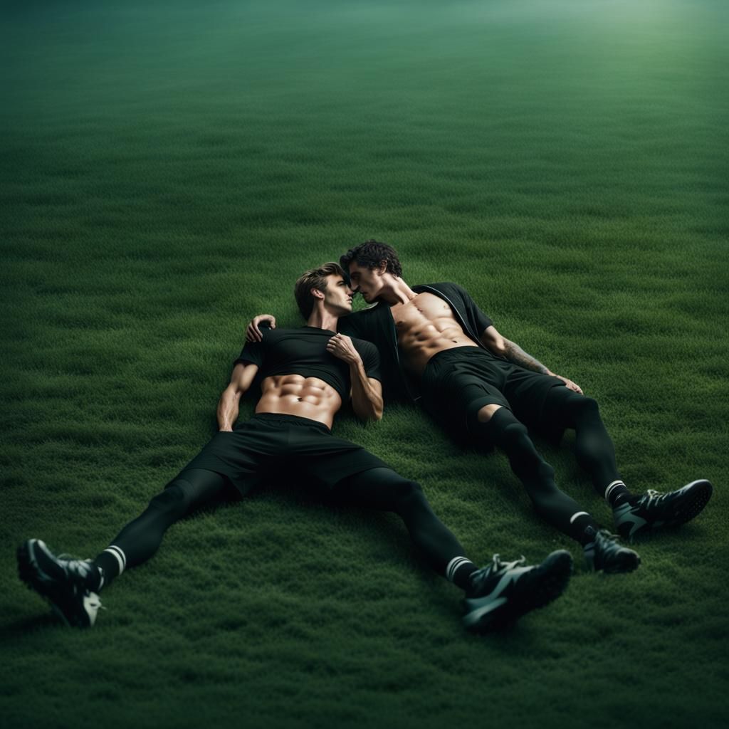 Celebrity Embrace in Park: Digital Matte Painting