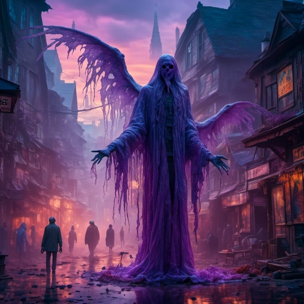 Purple Cinematic Saloon in Splash Art Style