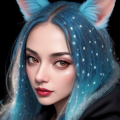 Complex Digital Painting in Kinetic Pointillism Style